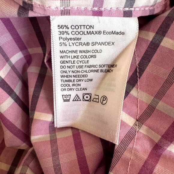 Tommy Bahama Sarasota Stretch Purple Men’s Long Sleeve Button Front Shirt Size L - Picture 10 of 11